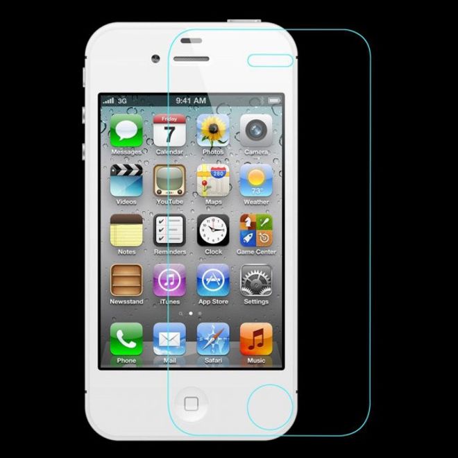 iPhone 4/4S tempered glass screen protector (0.3mm thick) by Pepkoo