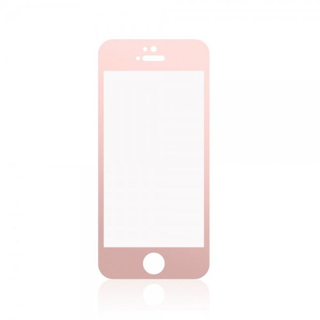 iPhone 5/5S/SE Schutzglas - Siebdruck - rosagold