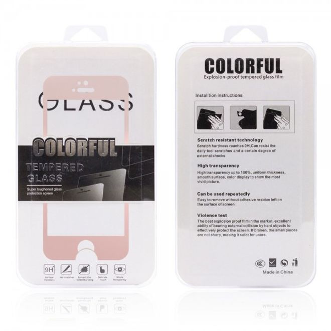 iPhone 5/5S/SE Schutzglas - Siebdruck - rosagold