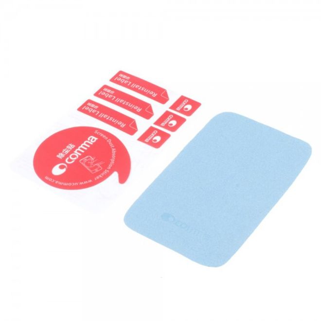 iPhone 5C Schutzfolie mit farbigem Rand von Comma - blau