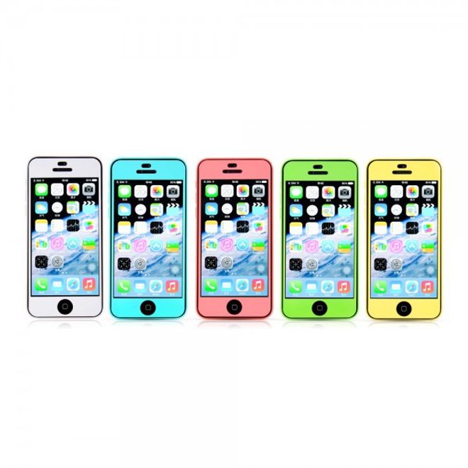 iPhone 5C Schutzfolie mit farbigem Rand von Comma - pink