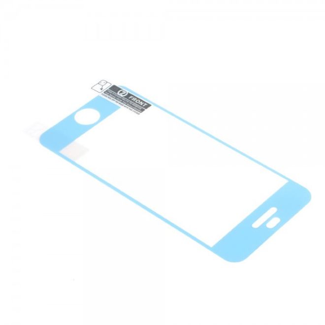 iPhone 5C Schutzfolie mit farbigem Rand von Comma - blau