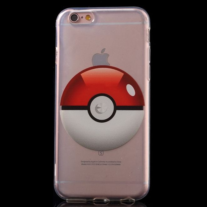 iPhone 6/6S Elastische Plastik Case Gummi Hülle mit grossem Pokeball