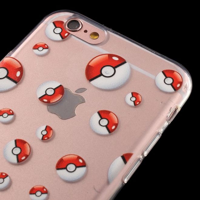 iPhone 6/6S Elastic Plastic Case Rubber Cover with many Poké Balls