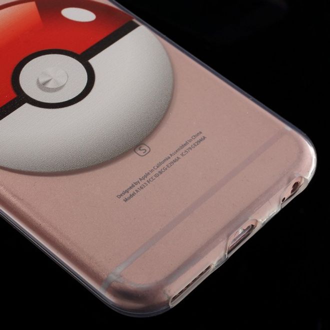 iPhone 6/6S Elastische Plastik Case Gummi Hülle mit grossem Pokeball