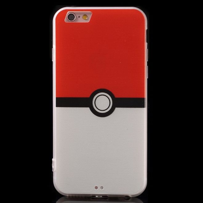 iPhone 6/6S Elastische Plastik Cover Gummihülle mit Pokeball
