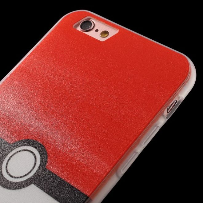 iPhone 6/6S Elastische Plastik Cover Gummihülle mit Pokeball
