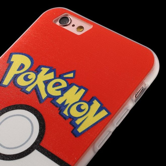 iPhone 6/6S Elastische Plastik Cover Gummihülle mit Pokeball und kleinen Pokemons
