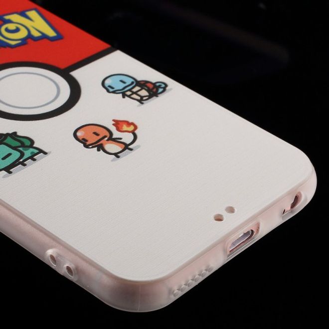 iPhone 6/6S Elastische Plastik Cover Gummihülle mit Pokeball und kleinen Pokemons
