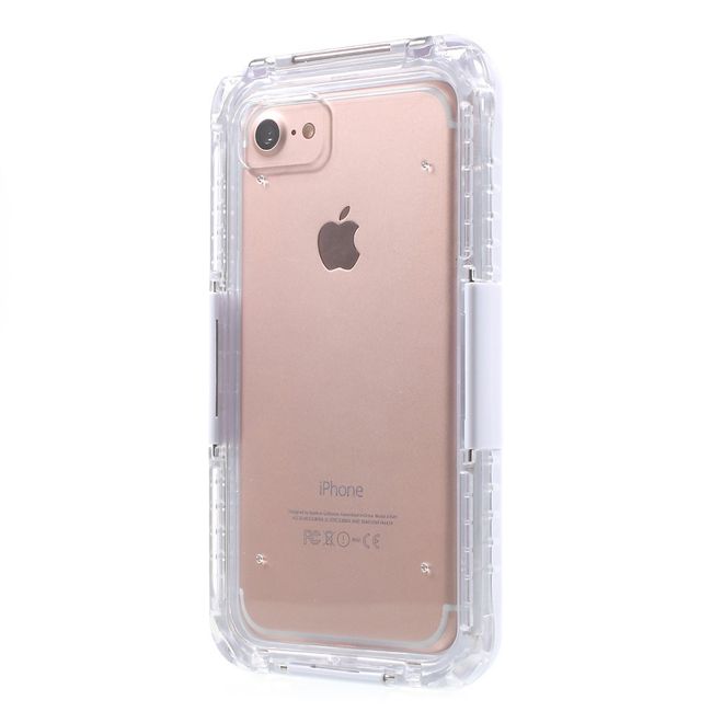 Coque pour iPhone SE (2022) / SE (2020) / 8 / 7 / 6S / 6 - Plastique - Étanche - Certifiée IP68 - Blanche