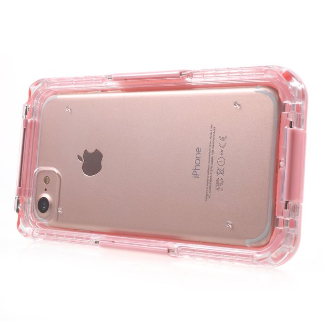 Coque pour iPhone SE (2022) / SE (2020) / 8 / 7 / 6S / 6 - Plastique - Étanche - Certifiée IP68 - Rose