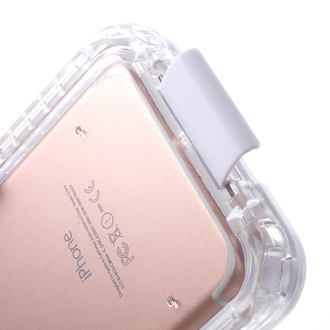 Coque pour iPhone SE (2022) / SE (2020) / 8 / 7 / 6S / 6 - Plastique - Étanche - Certifiée IP68 - Blanche