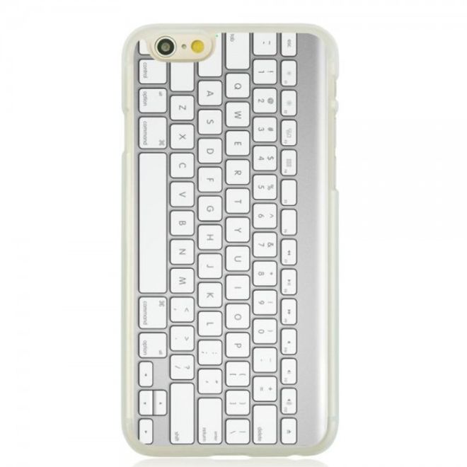 iPhone 6/6S Hart Plastik Case Handyhülle mit weisser Tastatur