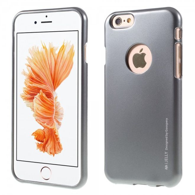 Goospery - iPhone 6S/6 Handy Hülle - TPU Soft Case - i Jelly Metal Series - grau