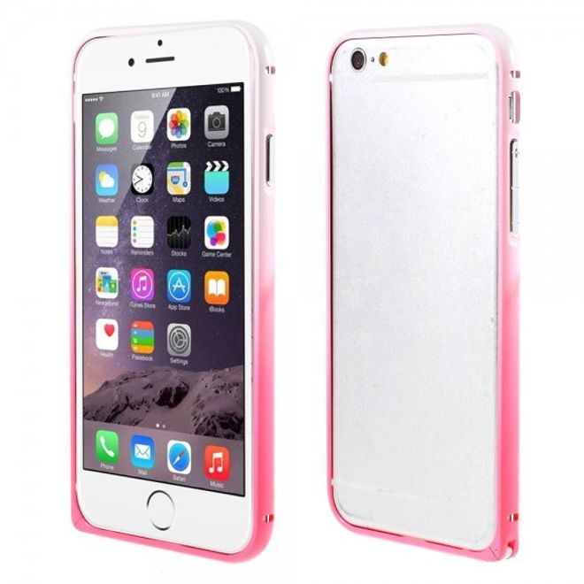 Coque de protection en métal pour iPhone 6/6S avec dégradé de couleurs - Rouge