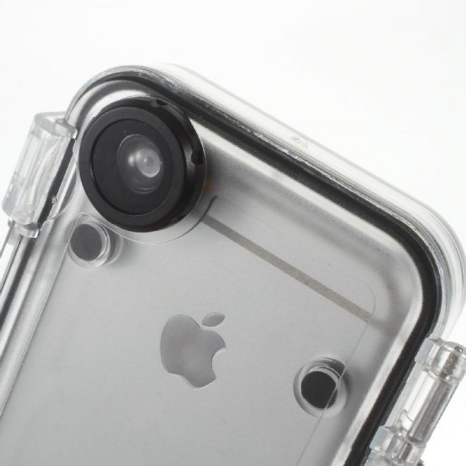 iPhone 6/6S Robustes, wasserdichtes Schutzgehäuse aus Plastik mit Weitwinkel Linse (IP68 Zertifizierung) - schwarz