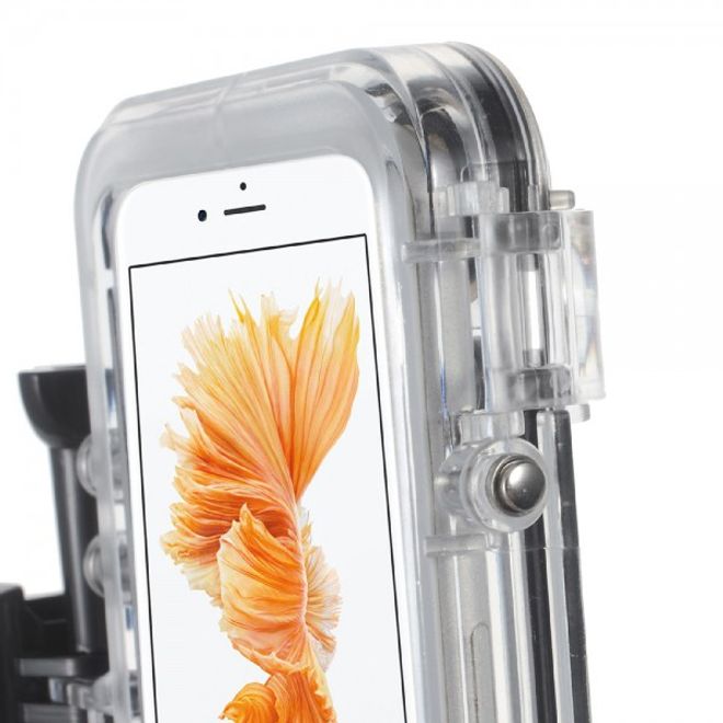 iPhone 6/6S Robustes, wasserdichtes Schutzgehäuse aus Plastik mit Weitwinkel Linse (IP68 Zertifizierung) - gold