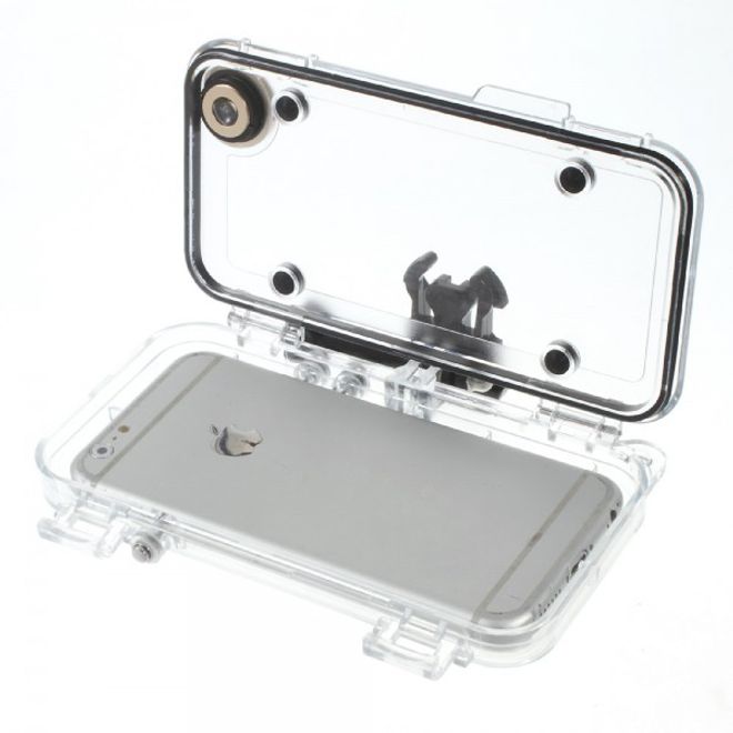 iPhone 6/6S Robustes, wasserdichtes Schutzgehäuse aus Plastik mit Weitwinkel Linse (IP68 Zertifizierung) - gold