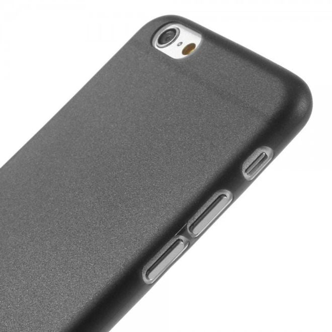 iPhone 6/6S Ultradünne, matte und elastische Plastik Cover Hülle - schwarz