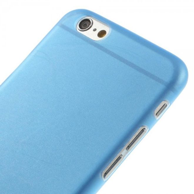 iPhone 6/6S Ultradünne, matte und elastische Plastik Cover Hülle - blau