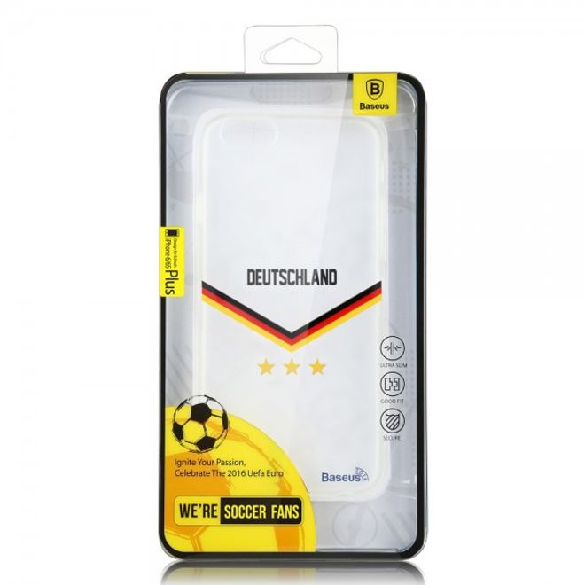 iPhone 6 Plus/6S Plus Baseus Flag Series Elastische Plastik Cover Hülle mit Deutschland Flagge