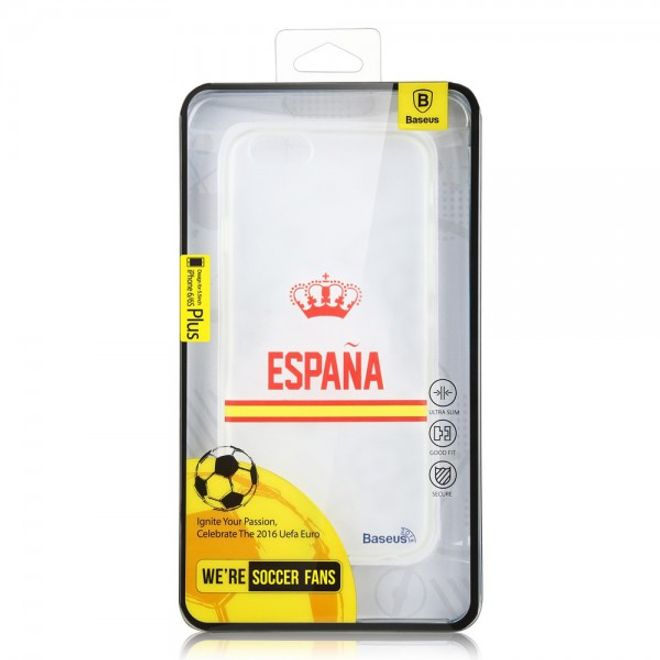 iPhone 6 Plus/6S Plus Baseus Flag Series Elastische Plastik Cover Hülle mit Spanien Flagge