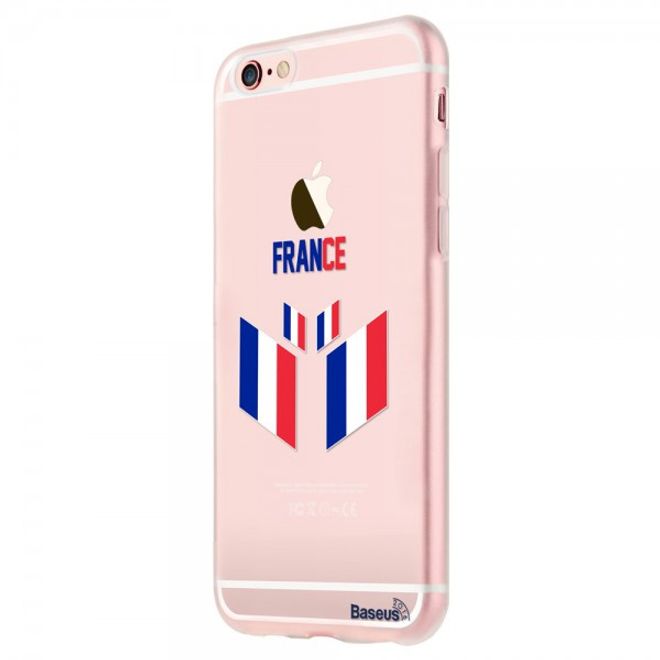 iPhone 6 Plus/6S Plus Baseus Flag Series Elastische Plastik Cover Hülle mit Frankreich Flagge