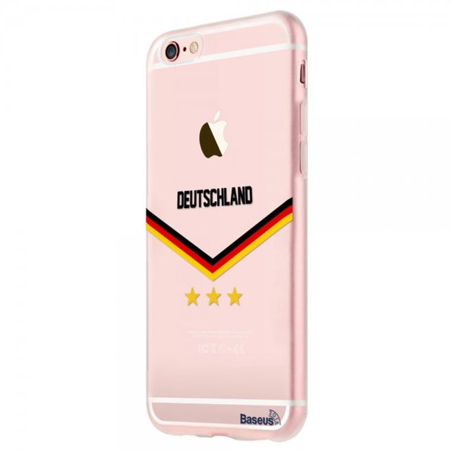 iPhone 6 Plus/6S Plus Baseus Flag Series Elastische Plastik Cover Hülle mit Deutschland Flagge