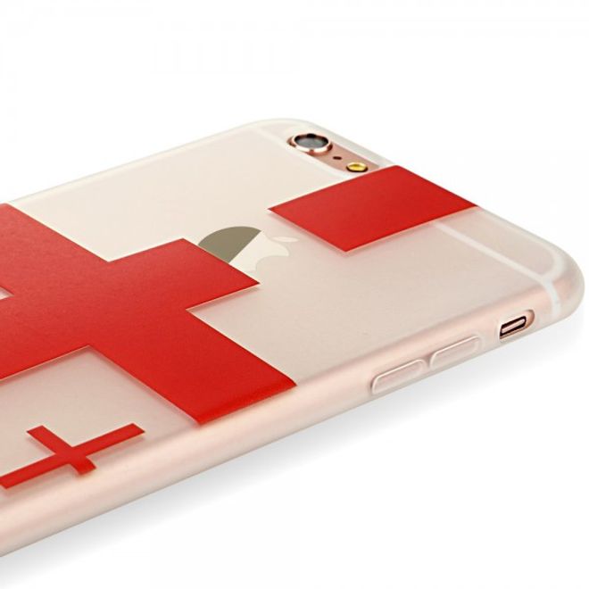 iPhone 6 Plus/6S Plus Baseus Flag Series Elastische Plastik Cover Hülle mit England Flagge