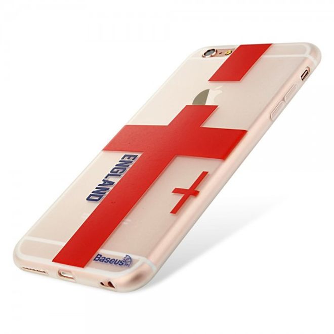 iPhone 6 Plus/6S Plus Baseus Flag Series Elastische Plastik Cover Hülle mit England Flagge