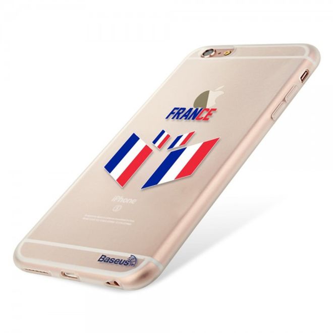 iPhone 6 Plus/6S Plus Baseus Flag Series Elastische Plastik Cover Hülle mit Frankreich Flagge