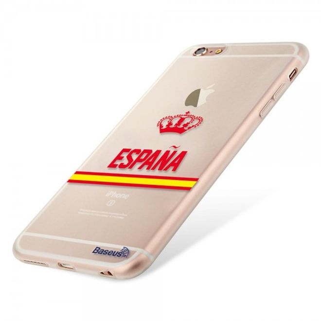 iPhone 6 Plus/6S Plus Baseus Flag Series Elastische Plastik Cover Hülle mit Spanien Flagge