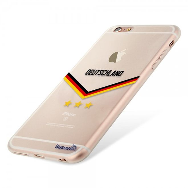 iPhone 6 Plus/6S Plus Baseus Flag Series Elastische Plastik Cover Hülle mit Deutschland Flagge