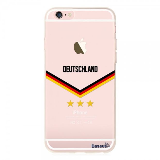 iPhone 6 Plus/6S Plus Baseus Flag Series Elastische Plastik Cover Hülle mit Deutschland Flagge