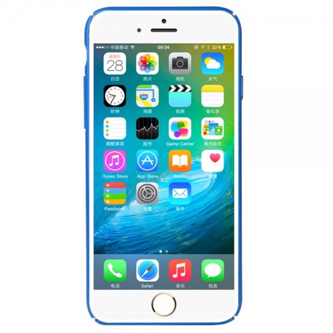iPhone 6 Plus/6S Plus Baseus Lang Series Hart Plastik Case mit lederartigem Überzug - blau