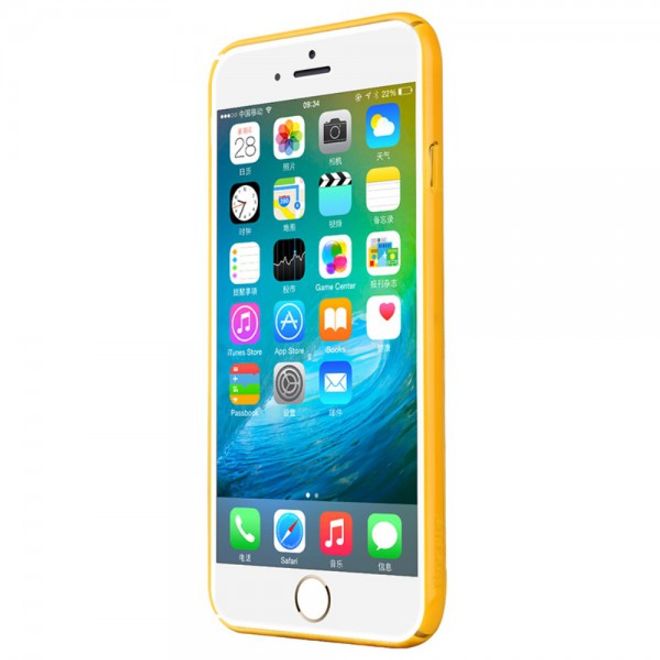 iPhone 6 Plus/6S Plus Baseus Lang Series Hart Plastik Case mit lederartigem Überzug - gelb