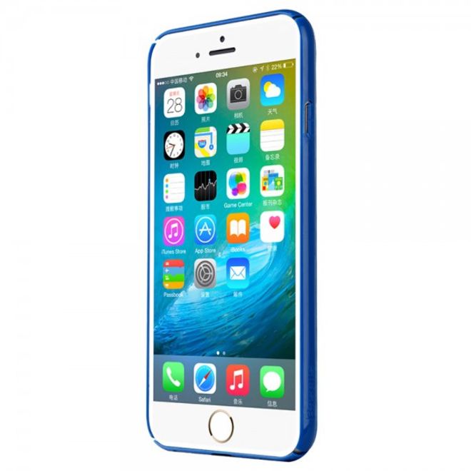 iPhone 6 Plus/6S Plus Baseus Lang Series Hart Plastik Case mit lederartigem Überzug - blau