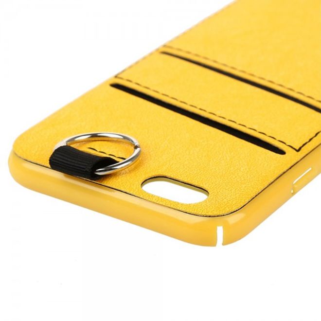 iPhone 6 Plus/6S Plus Baseus Lang Series Hart Plastik Case mit lederartigem Überzug - gelb