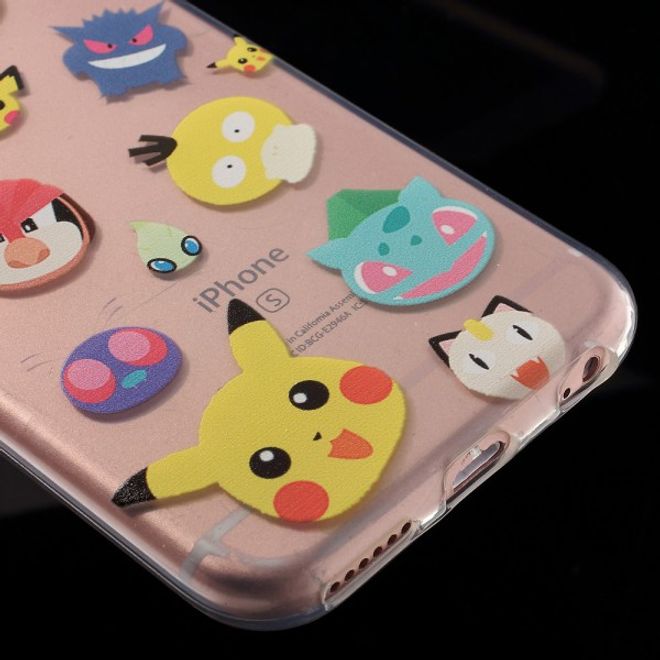 Coque en plastique élastique pour iPhone 6 Plus/6S Plus avec Pikachu et autres Pokémon