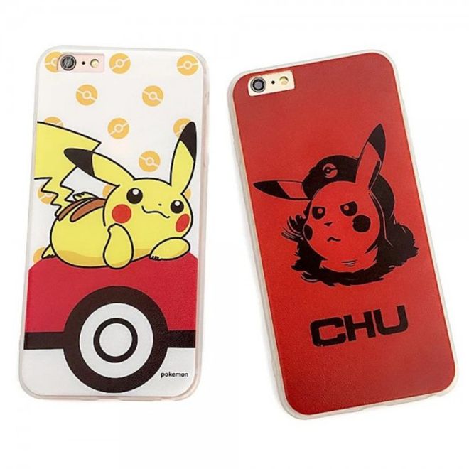 iPhone 6 Plus/6S Plus Handy Hülle - Case aus hartem und elastischem Plastik - Pikachu Chu