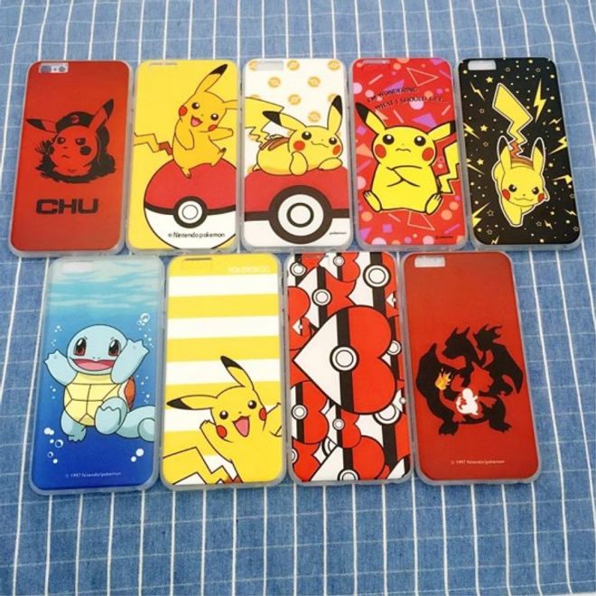 iPhone 6 Plus/6S Plus Handy Hülle - Case aus hartem und elastischem Plastik - Pikachu und Pokeball