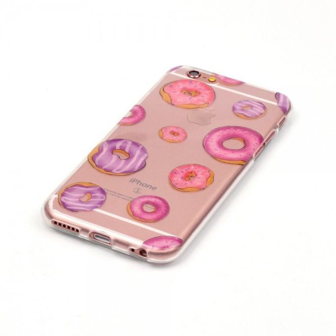 iPhone 6 Plus/6S Plus Handyhülle - TPU Soft Case - feine Donuts