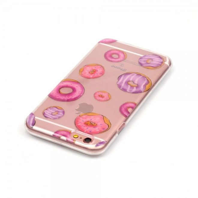 iPhone 6 Plus/6S Plus Handyhülle - TPU Soft Case - feine Donuts