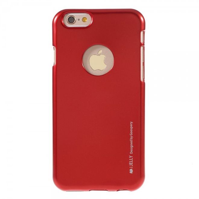 Goospery - iPhone 6S Plus/6 Plus Handy Hülle - TPU Soft Case - i Jelly Metal Series - rot