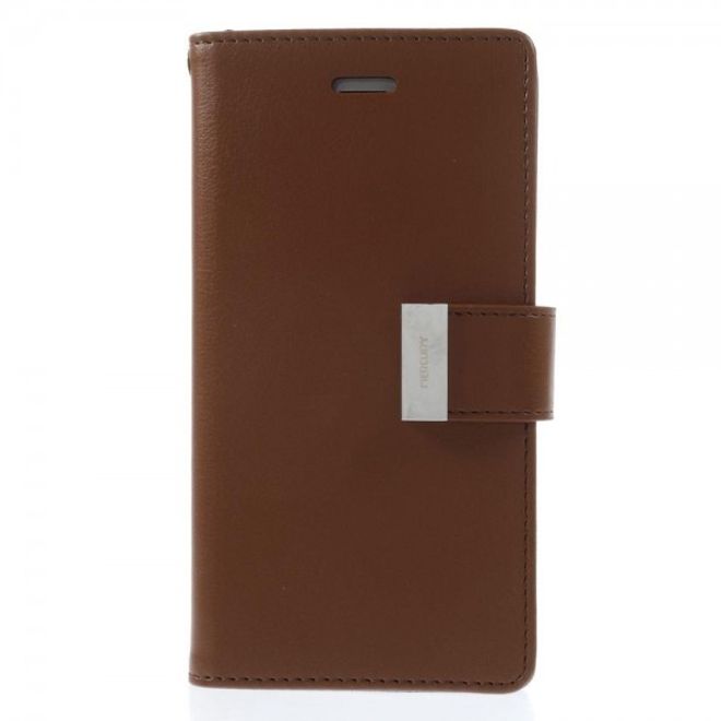 Goospery - iPhone 6S Plus/6 Plus Hülle - Handy Bookcover - Rich Diary Series - braun