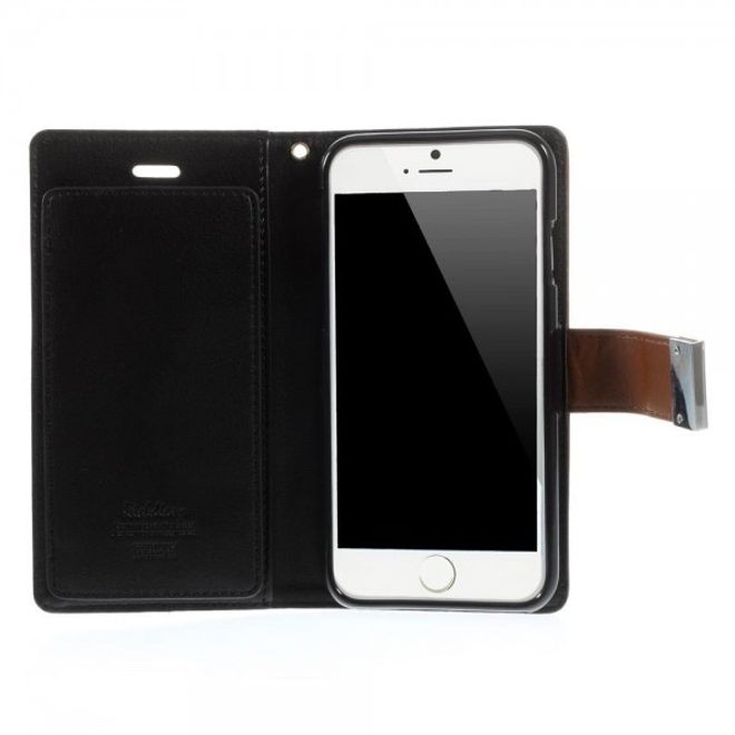 Goospery - iPhone 6S Plus/6 Plus Hülle - Handy Bookcover - Rich Diary Series - braun