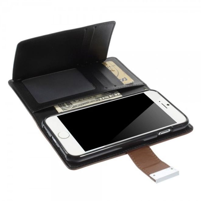 Goospery - iPhone 6S Plus/6 Plus Hülle - Handy Bookcover - Rich Diary Series - braun