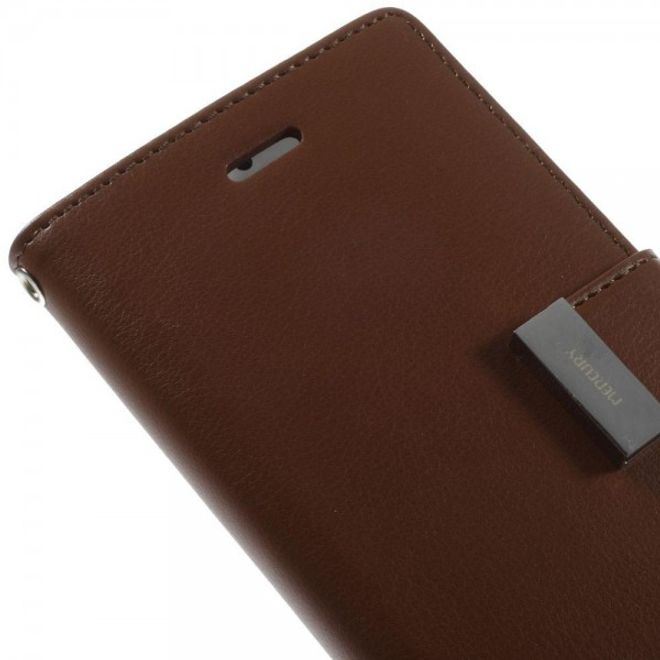 Goospery - iPhone 6S Plus/6 Plus Hülle - Handy Bookcover - Rich Diary Series - braun