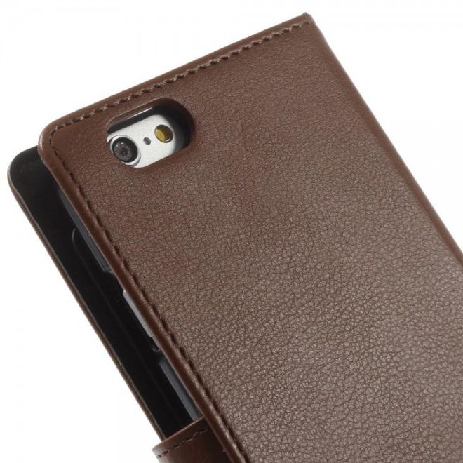 Goospery - iPhone 6S Plus/6 Plus Hülle - Handy Bookcover - Rich Diary Series - braun