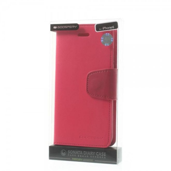 Goospery - iPhone 6S Plus/6 Plus Hülle - Handy Bookcover - Sonata Diary Series - pink